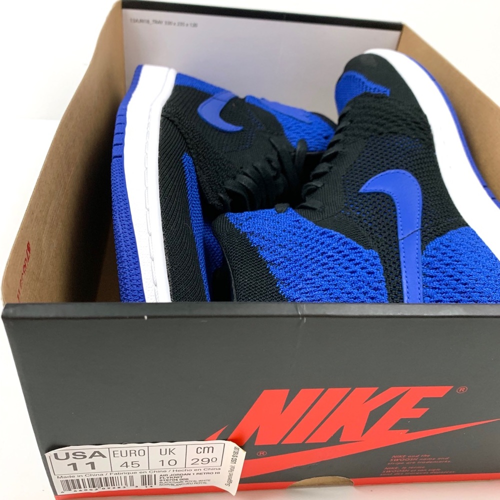 Jordan 1 Flyknit Royal Blue 919704-006 Sz 11 - Picture 4 of 4